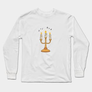 funny three cute candles singing opera Long Sleeve T-Shirt